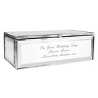 Personalised Any Message Mirrored Jewellery Box | Wedding Gift