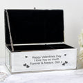 Personalised Hearts Mirrored Jewellery Box | Wedding Gift