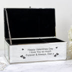 Personalised Hearts Mirrored Jewellery Box | Wedding Gift