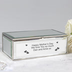 Personalised Hearts Mirrored Jewellery Box | Wedding Gift