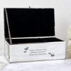Personalised Butterflies Mirrored Jewellery Box | Gift for Her