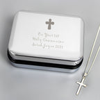 Personalised Cross Necklace and Box | Gift for Her