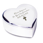 Personalised Cross Heart Trinket Box | Trinket, Jewellery & Keepsake Boxes | Wedding Gift