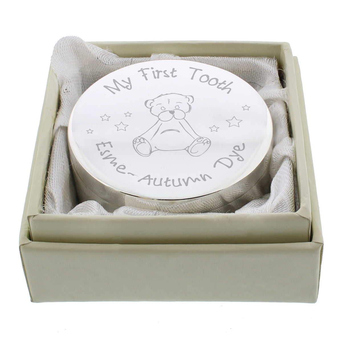 Personalised Teddy My First Tooth Trinket Box | Trinket, Jewellery & Keepsake Boxes | New Baby Gift