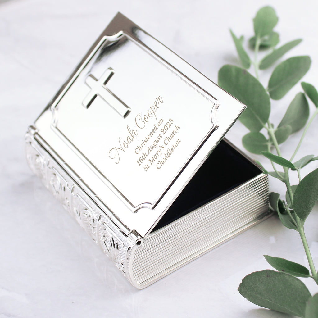 Personalised Bible Trinket Box | Trinket, Jewellery & Keepsake Boxes