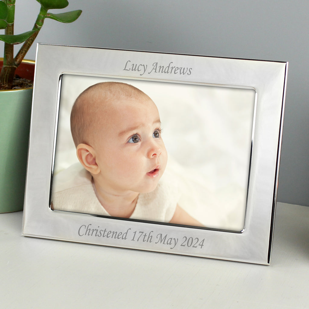 Personalised Silver Plated 6x4 Landscape Photo Frame - Inspired Creative Gifts