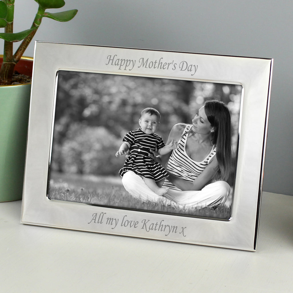 Personalised Silver Plated 6x4 Landscape Photo Frame - Inspired Creative Gifts