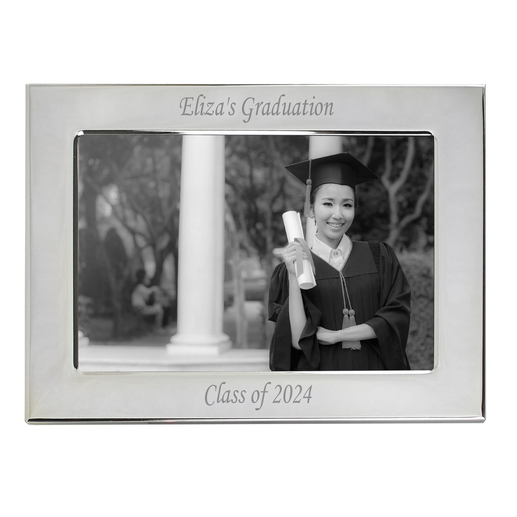 Personalised Silver Plated 6x4 Landscape Photo Frame - Inspired Creative Gifts