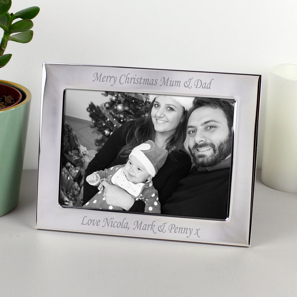 Personalised Silver Plated 6x4 Landscape Photo Frame - Inspired Creative Gifts