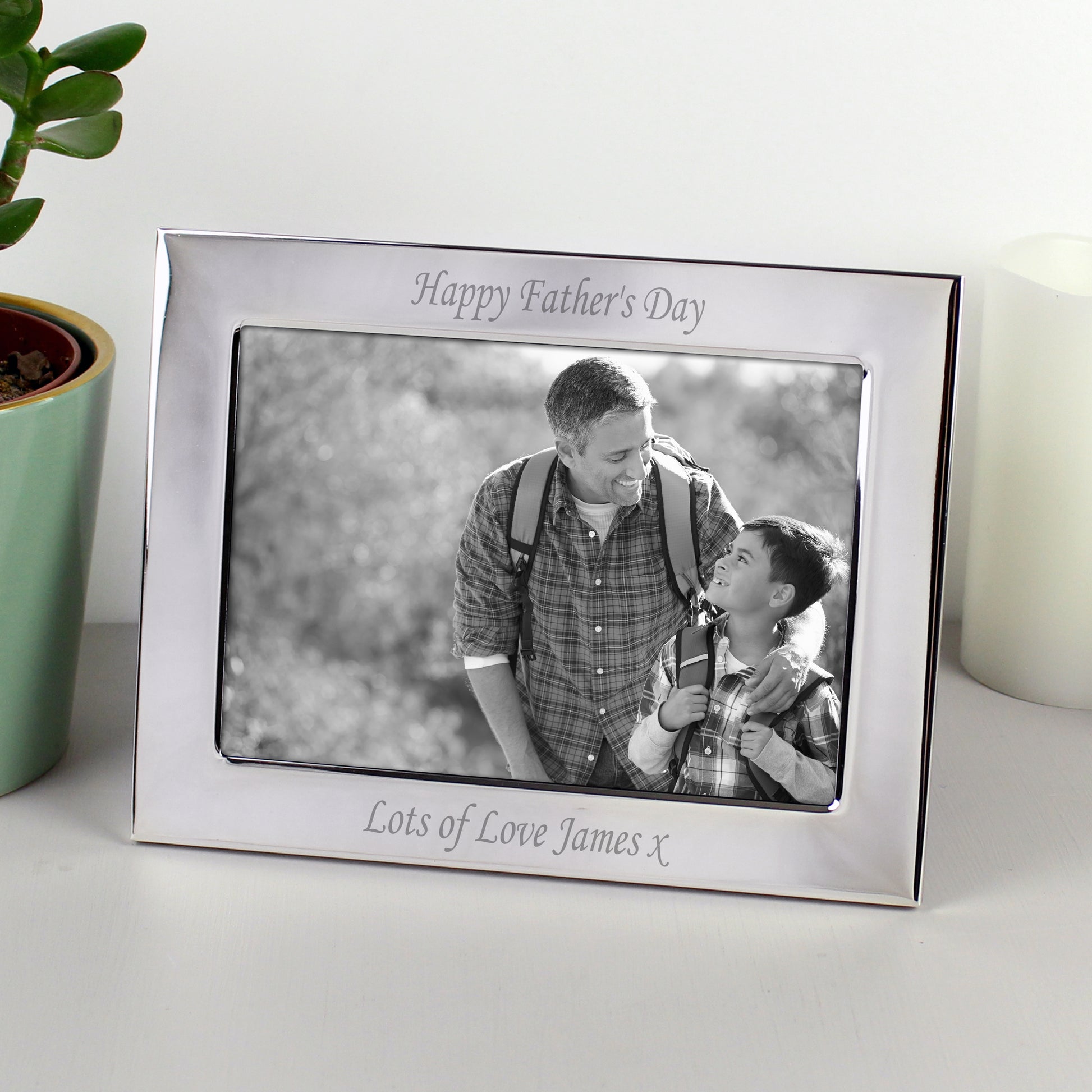 Personalised Silver Plated 6x4 Landscape Photo Frame - Inspired Creative Gifts