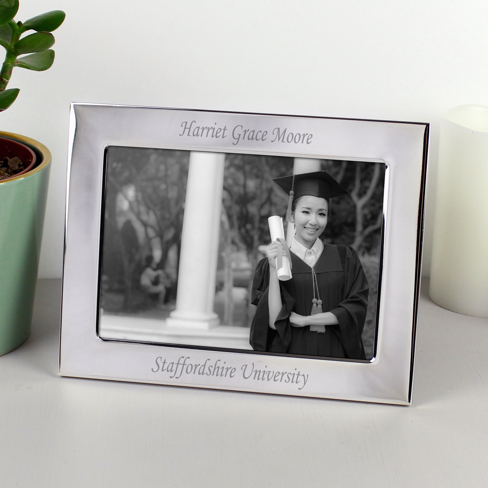 Personalised Silver Plated 6x4 Landscape Photo Frame - Inspired Creative Gifts