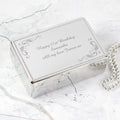Personalised Swirl Rectangular Jewellery Box for Wedding