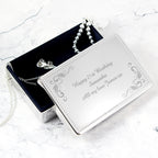 Personalised Swirl Rectangular Jewellery Box for Wedding