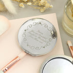 Personalised Ornate Heart Compact Mirror | Gift for Her