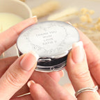 Personalised Floral Heart Compact Mirror for Wedding