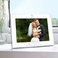 Personalised Silver 5x7 Landscape Cross Photo Frame for Mother's Day