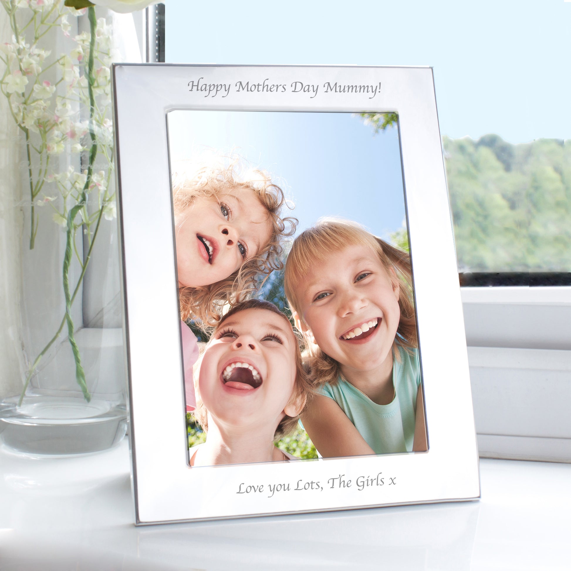 Personalised Silver 5x7 Photo Frame - Inspired Creative Gifts