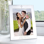 Personalised Silver 5x7 Cross Photo Frame | Photo Frames, Albums and Guestbooks | Mother's Day Gift