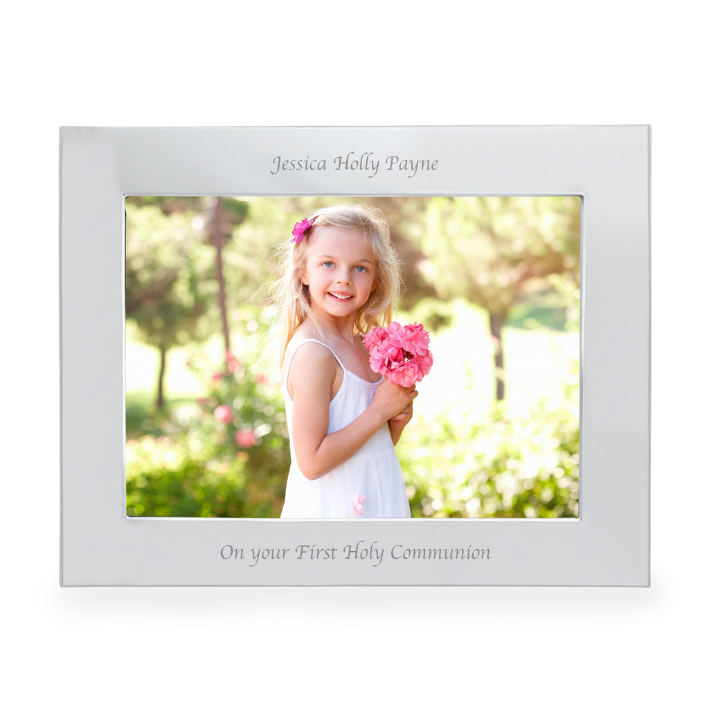 Personalised Silver 5x7 Landscape Photo Frame - Inspired Creative Gifts