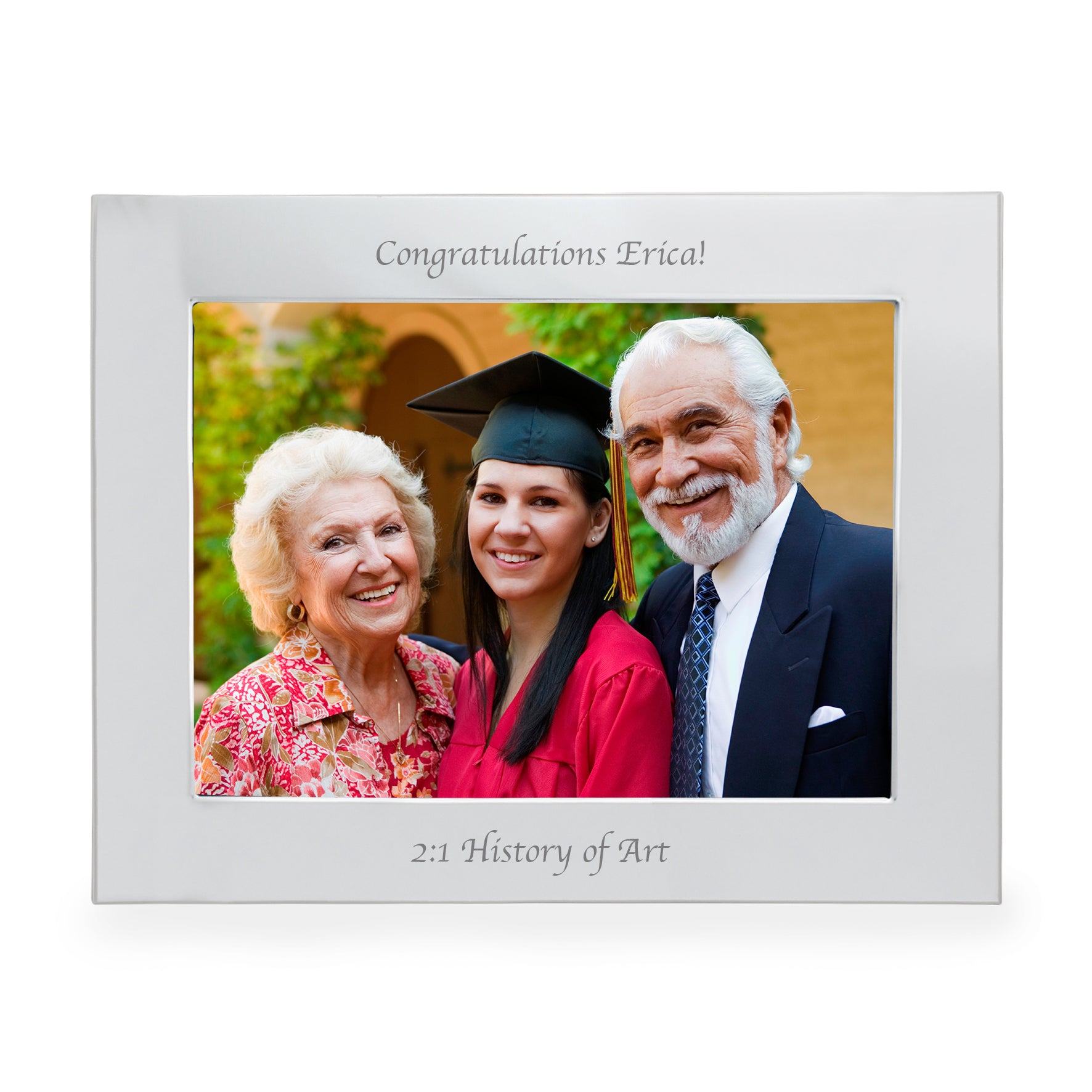 Personalised Silver 5x7 Landscape Photo Frame - Inspired Creative Gifts