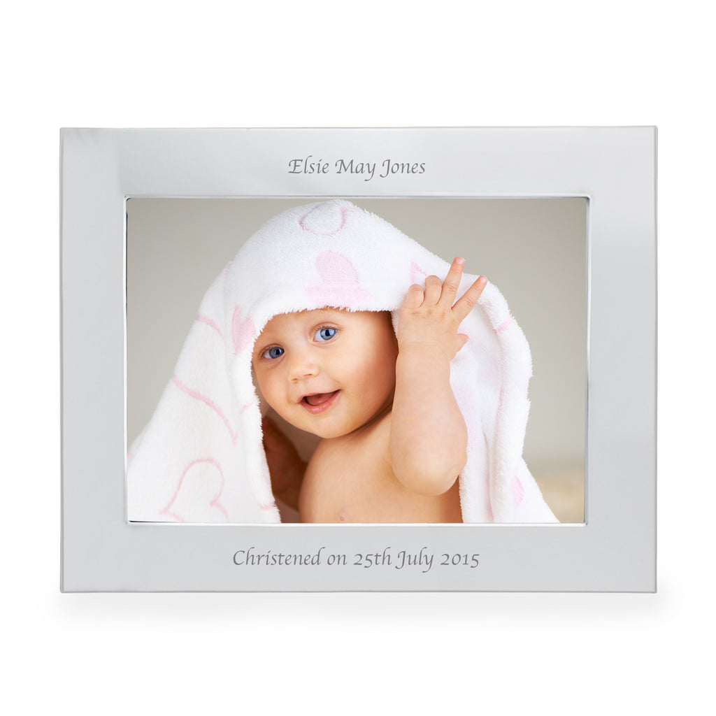 Personalised Silver 5x7 Landscape Photo Frame - Inspired Creative Gifts