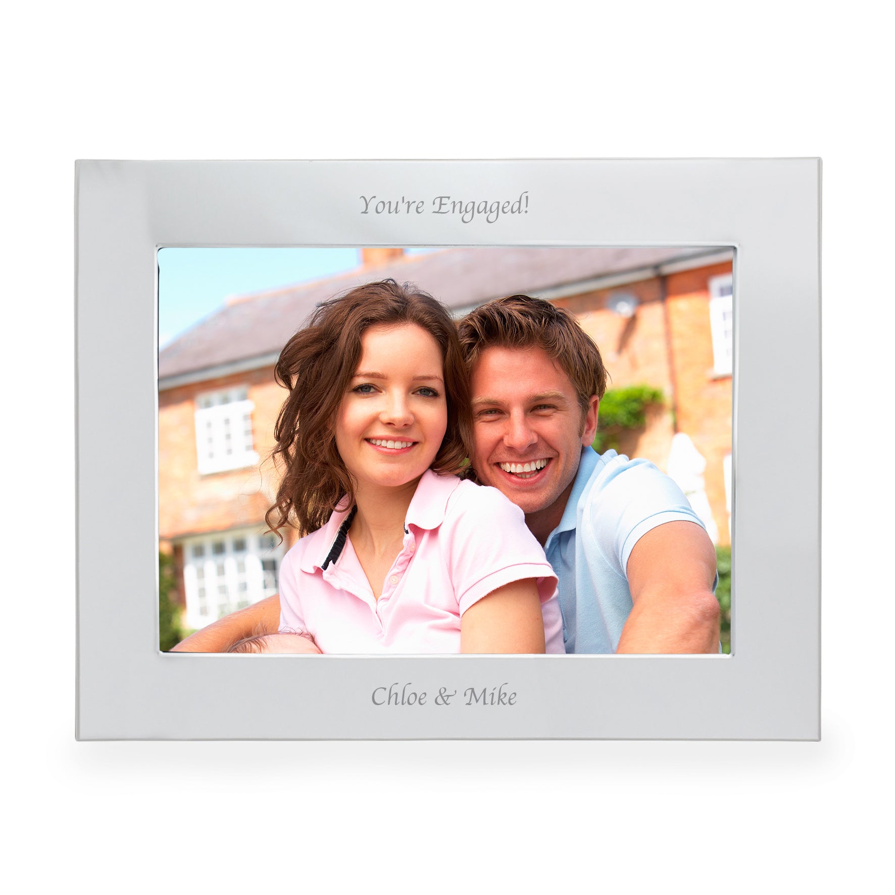 Personalised Silver 5x7 Landscape Photo Frame - Inspired Creative Gifts