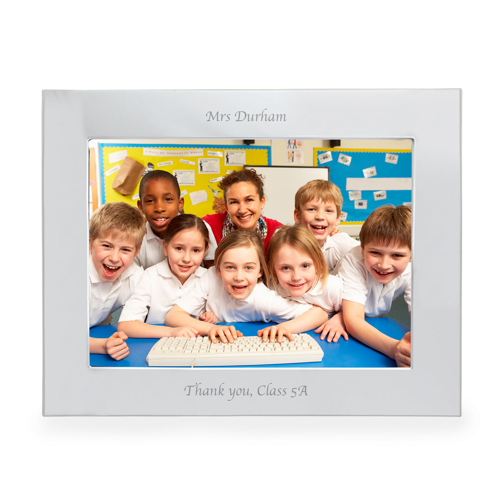 Personalised Silver 5x7 Landscape Photo Frame - Inspired Creative Gifts