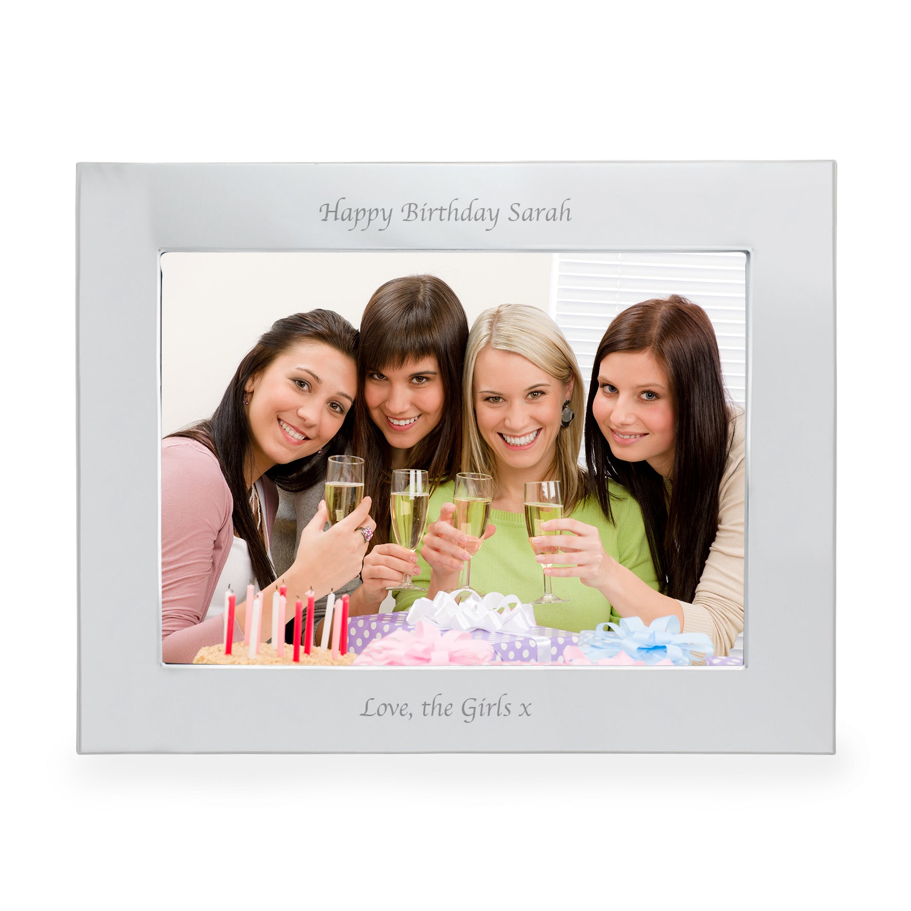 Personalised Silver 5x7 Landscape Photo Frame - Inspired Creative Gifts
