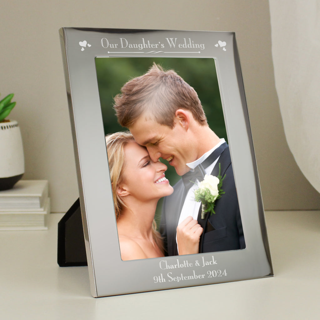 Personalised Silver 5x7 Decorative Our Daughters Wedding Photo Frame | Photo Frames, Albums and Guestbooks | Inspired Creative Gifts