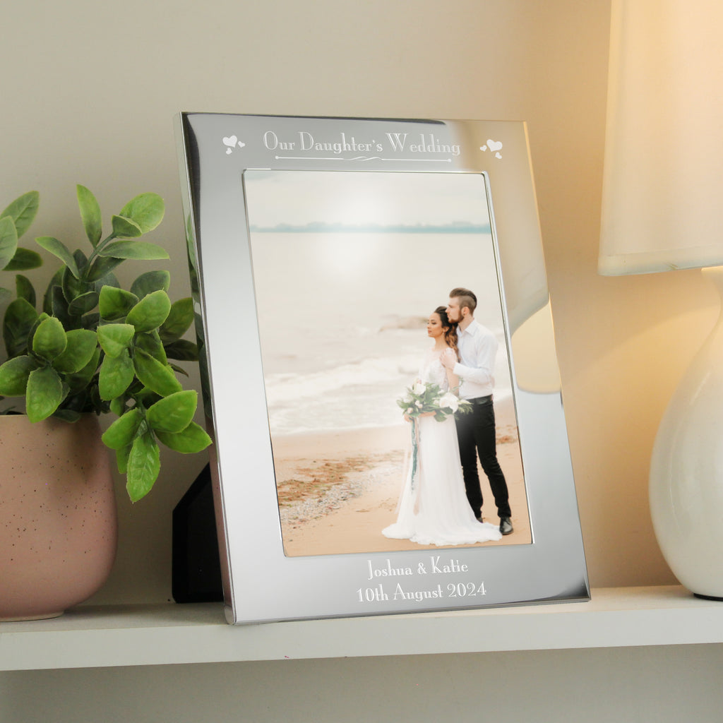 Personalised Silver 5x7 Decorative Our Daughters Wedding Photo Frame | Photo Frames, Albums and Guestbooks | Inspired Creative Gifts