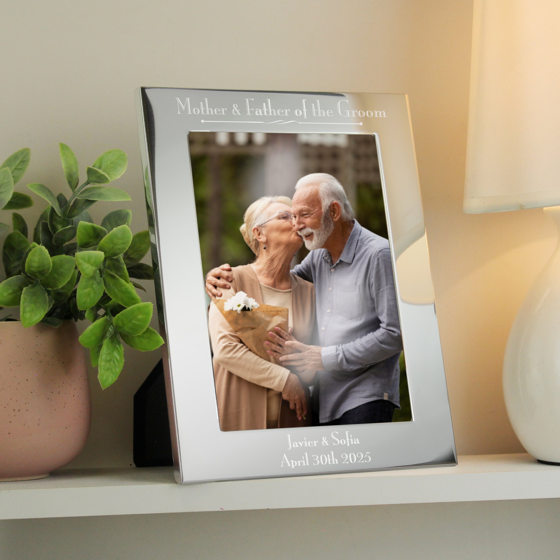 Personalised Silver 5x7 Decorative Mother & Father of the Groom Photo Frame - Inspired Creative Gifts