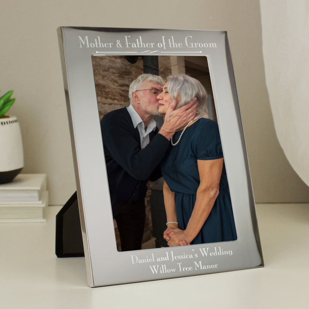 Personalised Silver 5x7 Decorative Mother & Father of the Groom Photo Frame - Picture Frame - Inspired Creative Gifts