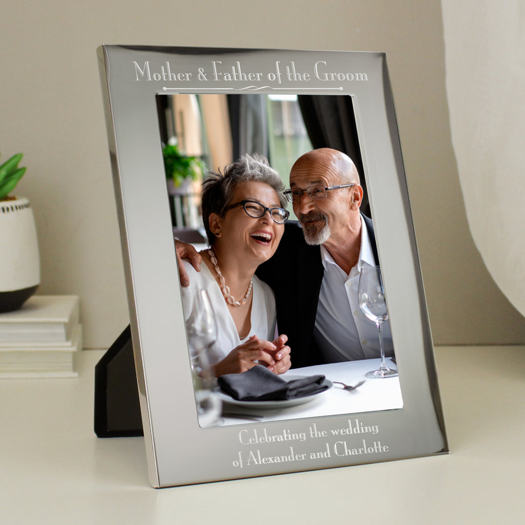 Personalised Silver 5x7 Decorative Mother & Father of the Groom Photo Frame - Picture Frame - Inspired Creative Gifts