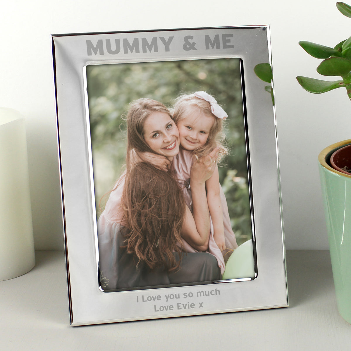 Personalised Silver 5x7 Mummy & Me Photo Frame for Mother's Day