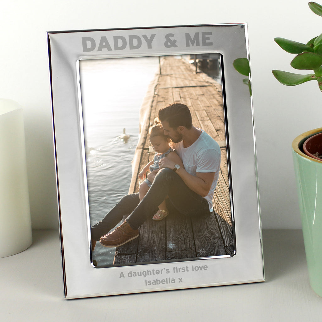 Personalised Silver 5x7 Daddy & Me Photo Frame - Picture Frame - Inspired Creative Gifts