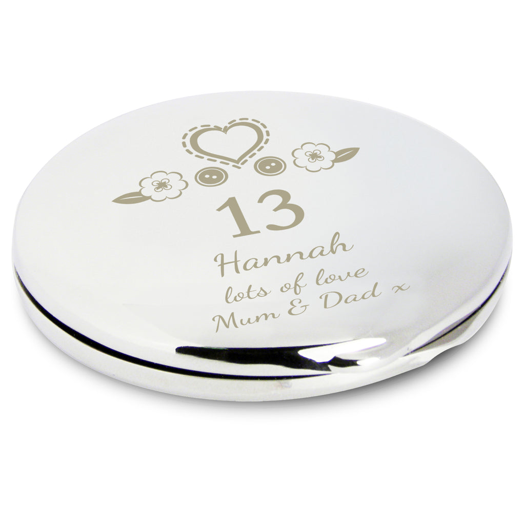 Personalised Birthday Craft Compact Mirror | Gift for Her