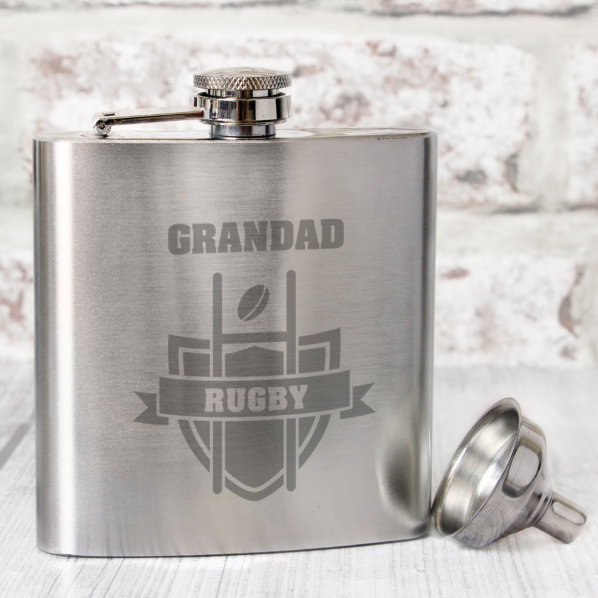 Personalised Rugby Hip Flask - Hip Flask - Inspired Creative Gifts