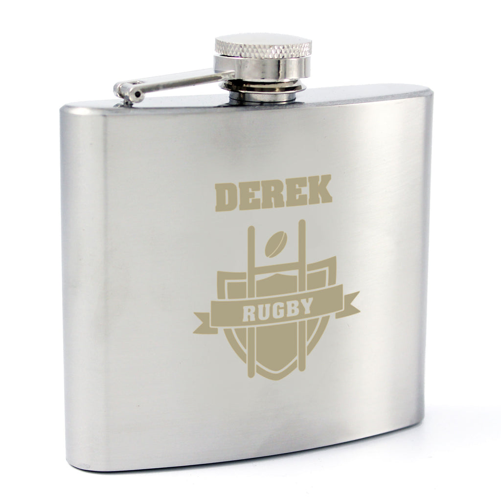 Personalised Rugby Hip Flask - Hip Flask - Inspired Creative Gifts