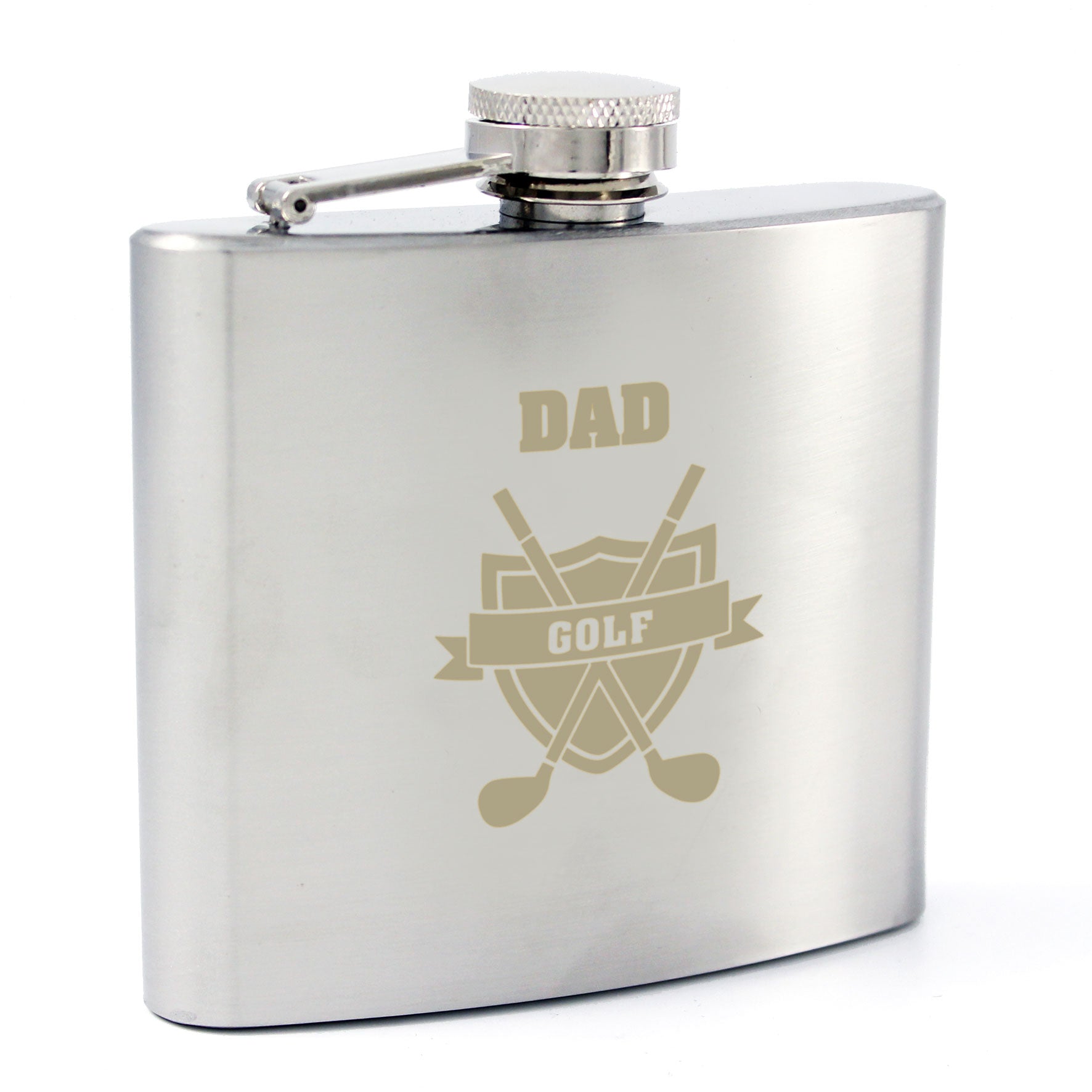 Personalised Golf Crest Hip Flask - Hip Flask - Inspired Creative Gifts