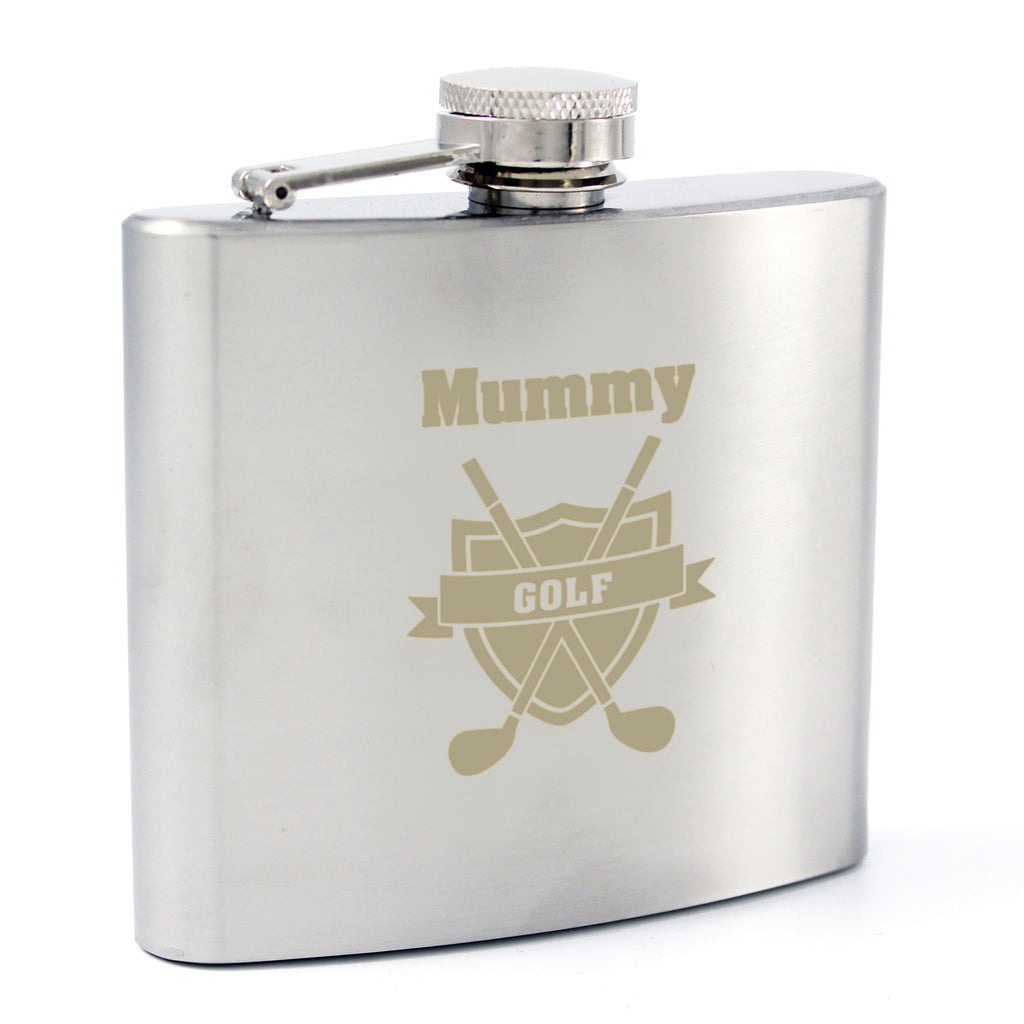 Personalised Golf Crest Hip Flask - Hip Flask - Inspired Creative Gifts