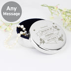 Personalised Garden Bloom Round Trinket Box | Wedding Gift