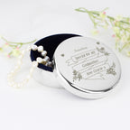 Personalised Garden Bloom Round Trinket Box | Wedding Gift
