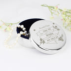 Personalised Garden Bloom Round Trinket Box | Wedding Gift
