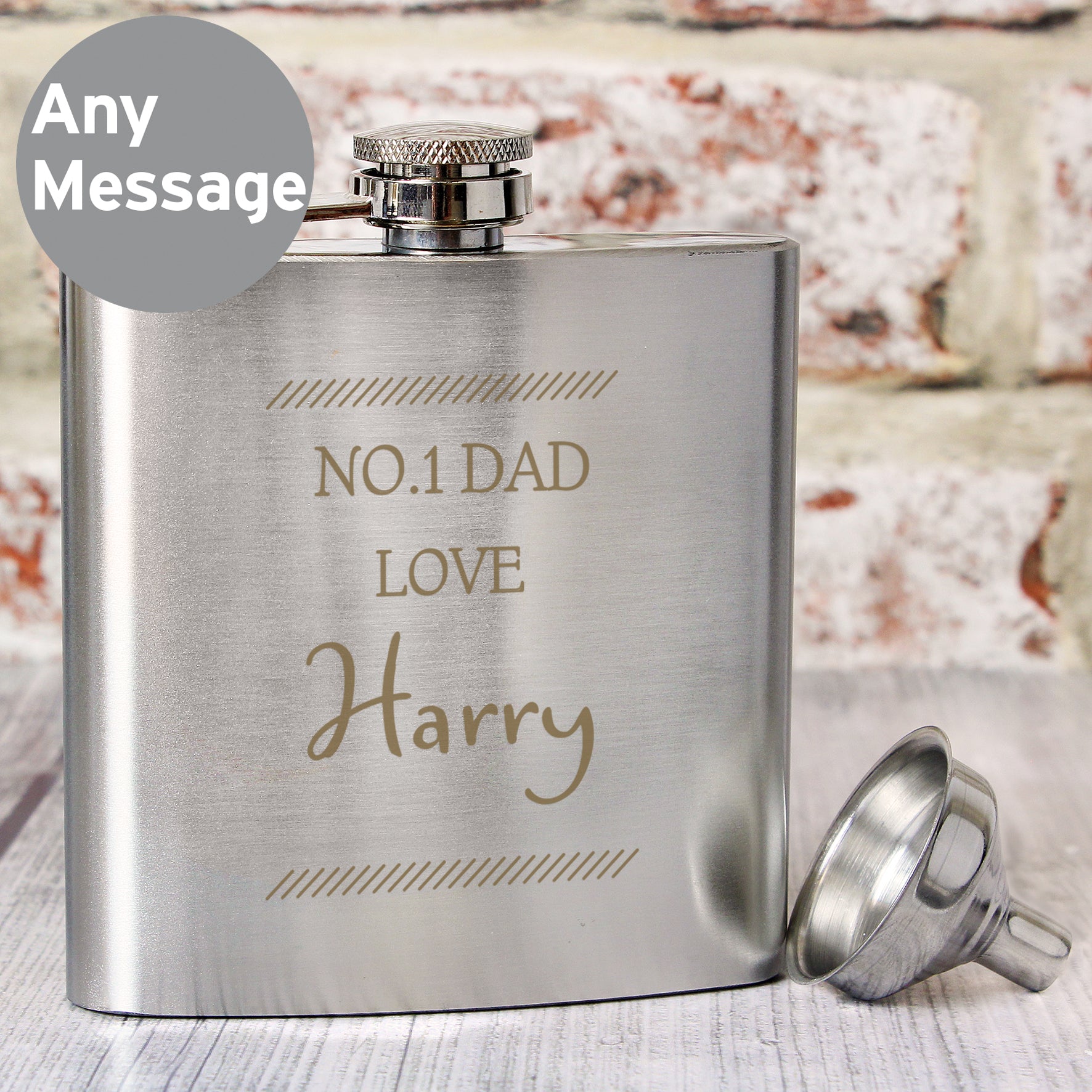 Personalised Classic Stainless Steel Hip Flask - Hip Flask - Inspired Creative Gifts