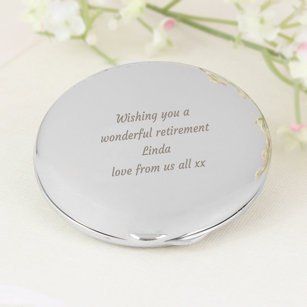 Personalised Any Message Compact Mirror | Gift for Her