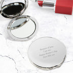 Personalised Any Message Compact Mirror | Gift for Her