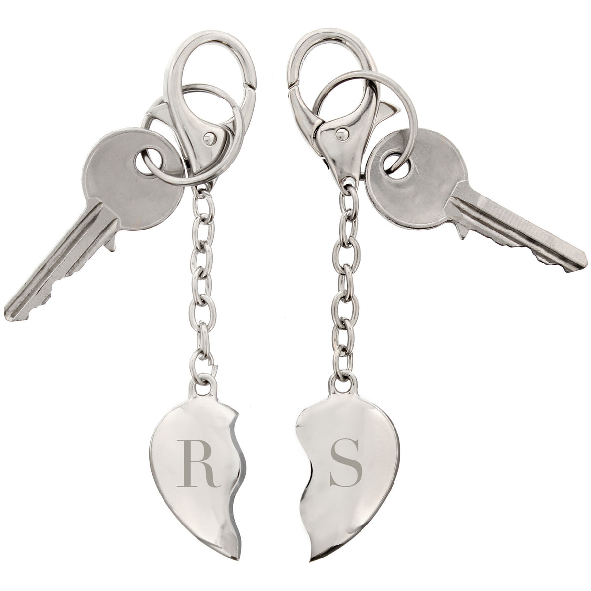 Personalised Initials Two Hearts Keyring | Keyrings
