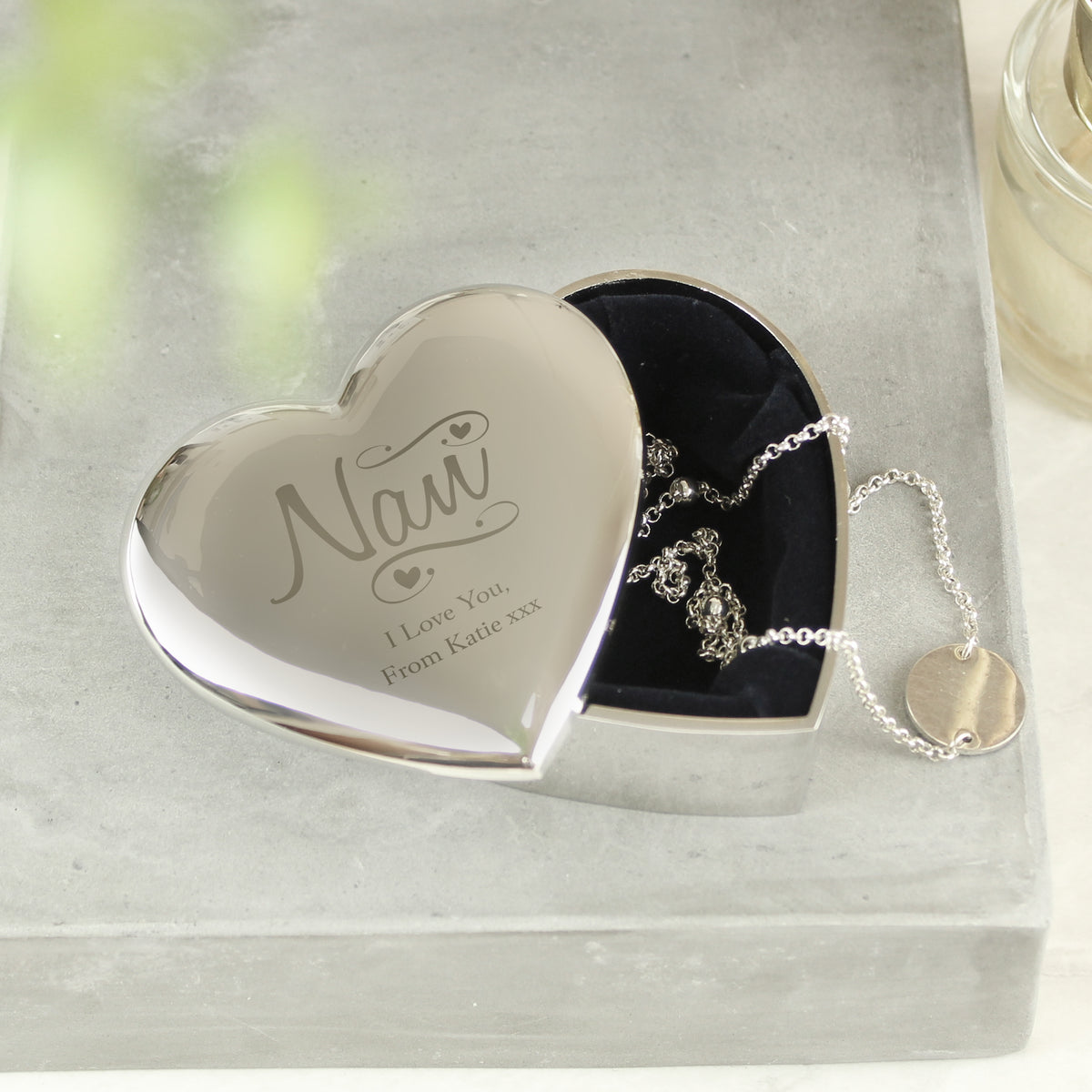 Personalised Nan Swirls & Hearts Trinket Box | Trinket, Jewellery & Keepsake Boxes | Inspired Creative Gifts