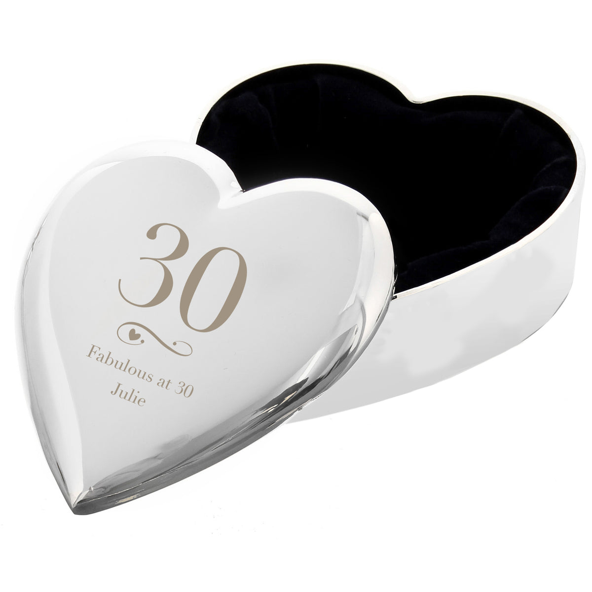 Personalised Birthday Big Age Heart Trinket Box | Trinket, Jewellery & Keepsake Boxes | Inspired Creative Gifts