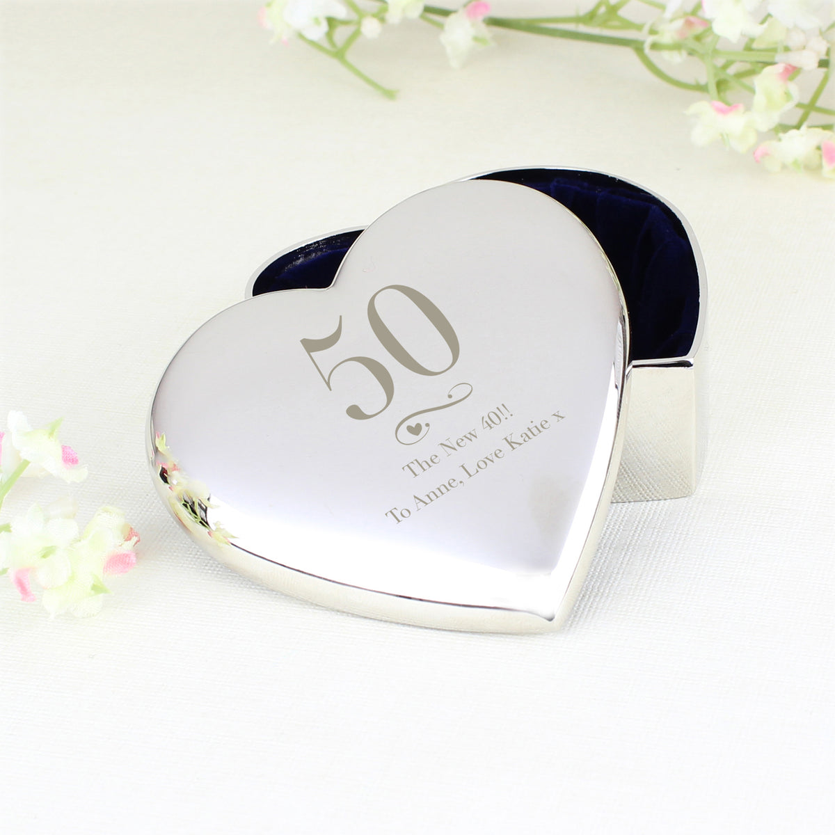Personalised Birthday Big Age Heart Trinket Box | Trinket, Jewellery & Keepsake Boxes | Inspired Creative Gifts